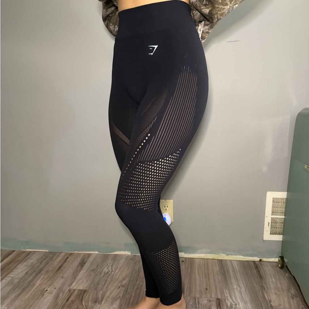 Gymshark Black Leggings with cute detail